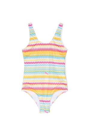 Multicolour logo-detail zigzag-print swimsuit MISSONI KIDS | MS0C59Z1378999